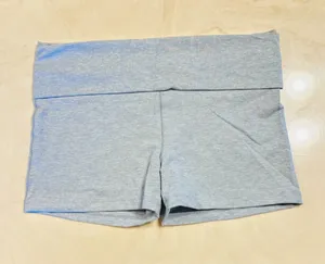 Victoria’s Secret PINK All-Day Cotton Foldover 3” Bike Shorts Heather Grey Large thumbnail 1