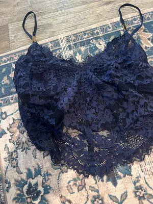 Aerie Navy Lace Bralette Cami thumbnail 5