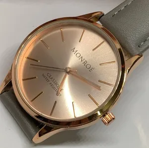 MONROE classic ladies rose gold wristwatch tone dial 36mm Quartz analog running thumbnail 2