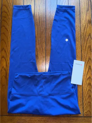 Lululemon Wunder Train No Line High Rise 25” Clubhouse Blue Size 8 NWT thumbnail 1