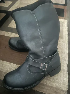 Women’s Black Mid-Calf Buckle Boots size 10W thumbnail 1