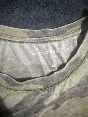 Lucky Brand Women's Green Camouflage Short Sleeve Crew Neck T-Shirt Size M thumbnail 2