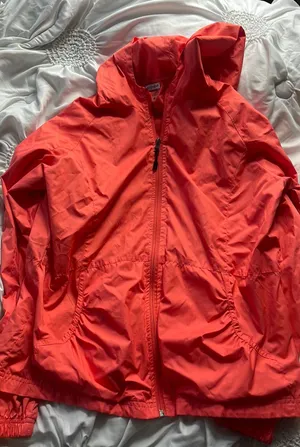 Light weight pink rain jacket thumbnail 1