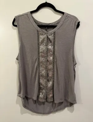 American Eagle Button Up Sleeveless Blouse thumbnail 1