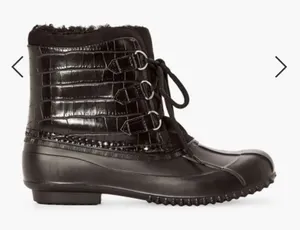 NEW JustFab Ruthford Boot Black Croc - size‎ 7.5 thumbnail 1