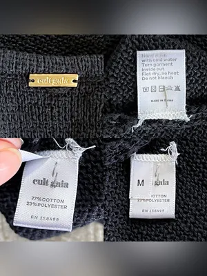 Cult Gaia Mert Knit Cutout Midi‎ Dress Black Medium EUC thumbnail 6
