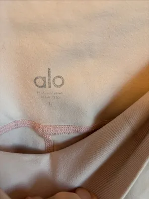 ALO Yoga Pale Pink High-Rise Mesh-Panel Leggings thumbnail 2