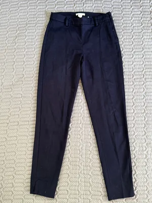 H&M Navy Straight Leg Tailored Pants size 2 thumbnail 2
