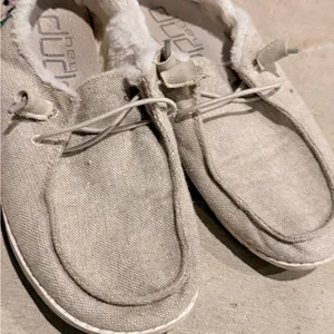 Hey Dude Women's Beige Canvas Sneakers thumbnail 1