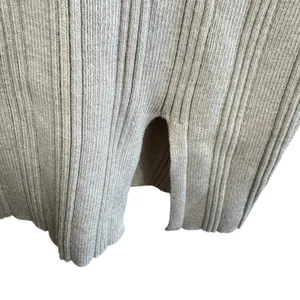 Olive & Oak Tan Rayon Ribbed Knit Long Sleeve Light Above Knee Sweater Dress M‎ thumbnail 4