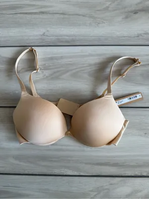 SKIMS Ultimate Push Up Plunge Bra Beige 32C NWT IN PACKAGE thumbnail 4