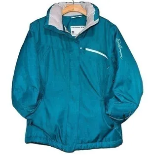 Salomon Women’s Size M Blue Grey Clima Pro Winter Ski Snowboarding Jacket thumbnail 1
