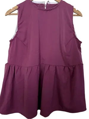 💥 Handmade Sleeveless Berry Purple Peplum thumbnail 1
