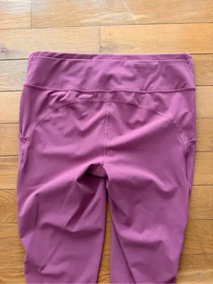Lululemon Ready To Race Moss Rose Pink 21” Crop Leggings Size 12 thumbnail 8