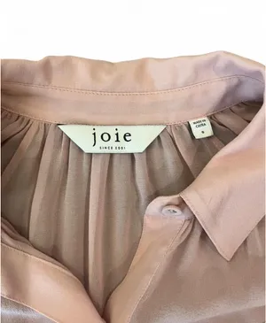 Joie Becki Ruffled Long-Sleeve Silk Top Small thumbnail 6