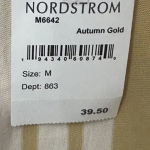 Madewell Allday Stripe Crewneck T-Shirt Autumn Gold Women's Size Medium thumbnail 7