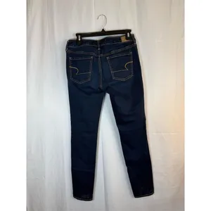 American Eagle Outfitters Jeans Womens 10 Blue Dark Wash Mid Rise Skinny thumbnail 6