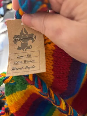 Handmade Rainbow Knit Sherpa Hat thumbnail 5