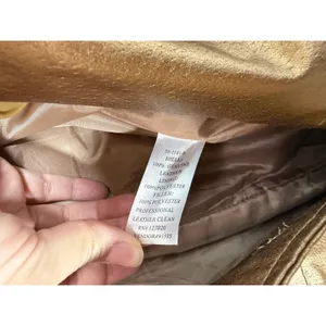 Metrostyle Women Metallic Bronze Genuine Leather Trench Coat Long Belted Small thumbnail 6