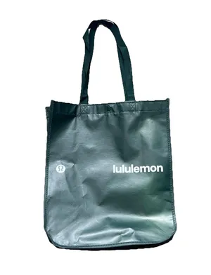 LULULEMON Spring 2025 Reusable LARGE Shopping Tote Bags Forest Green 14 x 16 thumbnail 1