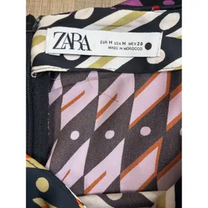 Zara Geometric Print Beaded Trim Sarong Wrap Maxi Skirt Multicolor Womens Med thumbnail 5