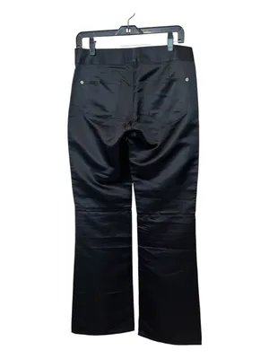 Alice + Olivia Black Satin Low Rise Bootcut Flare Pants Y2K Size 6 thumbnail 3