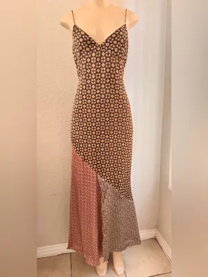 Zara women’s. Dress size medium Floral Patchwork Maxi Dress bohemian , western thumbnail 4