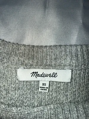 Madewell Crossback Gray Sweater Size XS thumbnail 2