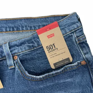 New Levi’s 501 Original High Rise Raw Hem Button Fly Denim Shorts Size 24W thumbnail 2