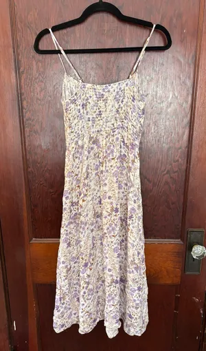Lush Purple Floral Midi Dress thumbnail 2