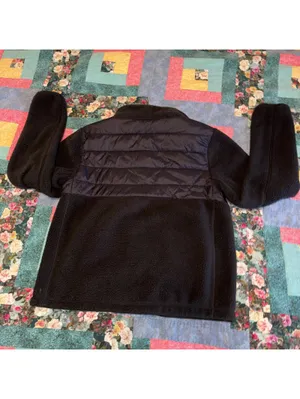 Zyia Active Woman’s Medium Black Fleece and Quilted Jacket with Full Zip Workout thumbnail 3
