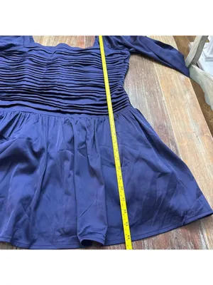 Abercrombie & Fitch Purple Emerson Drop Waist Mini Dress XL thumbnail 10