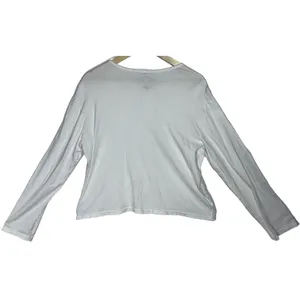 Abercrombie & Fitch White Knit Cotton Button Long Sleeve Cardigan Sweater Size L thumbnail 2