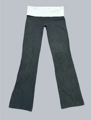 Y2k‎ Victorias Secret Pink Gold MCBling Spellout Foldover Flare Yoga Pants 2000s thumbnail 1