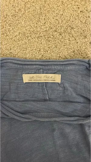 Free People Short Sleeve Shirt blue thumbnail 2