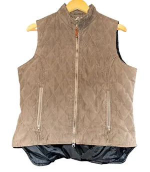Outback Trading Company Women's Brown Quilted Vest Size‎ Small Equestrian Riding thumbnail 1