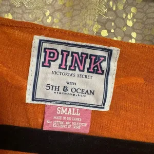 PINK Victorias Secret 5th & Ocean Orange Texas Longhorns Small Top thumbnail 3