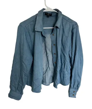 Velvet Heart Los Angeles Sparkle Rhinestone Denim Jacket (Size Medium) thumbnail 1