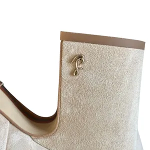 Sam Edelman Fawn Square Toe High Heel Booties Sz 11 Warm‎ Oat Suede Chic thumbnail 5