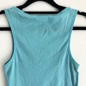 Aerie Ribbed Blue Basic Tank Top M thumbnail 4
