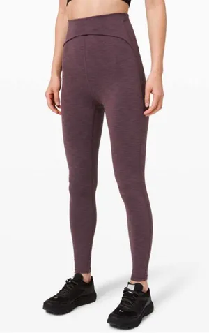 Lululemon Power Within 28in Super High Rise Legging Heathered Black Currant 10 thumbnail 1