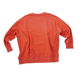 Aerie Mind In The Mtns Crewneck Sweatshirt Coral Orange Ribbed Pullover Womens M thumbnail 11