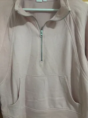 GAP Size Medium Ballet Pink 1/4 Zip Pullover Sweatshirt thumbnail 3
