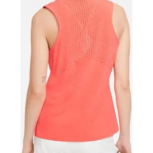 Nike women’s sleeveless orange standard fit golf shirt thumbnail 2