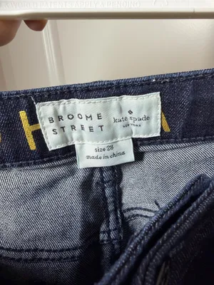 Kate Spade Broome Street Dark Wash Straight Leg Crop Jeans thumbnail 7