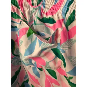 Lilly Pulitzer Luxletic Women XL Tropical Floral Athletic Active Shorts Pink thumbnail 7