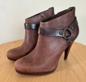 Cole Haan NIKEair‎ brown leather booties 7.5 thumbnail 1