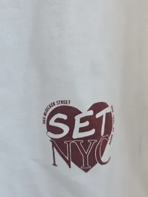 SET Active NYC Heart Graphic Crewneck Sweatshirt White Size S thumbnail 3