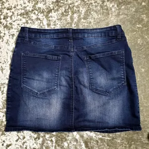 G by Guess Blue Distressed Denim Mini‎ Skirt Size: L thumbnail 9
