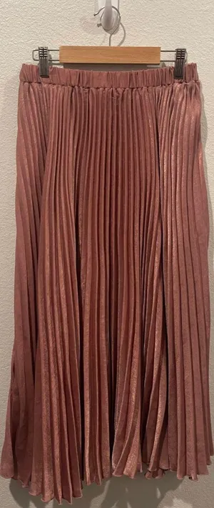 VICI Dusty Pink Pleated Accordion Skirt thumbnail 1